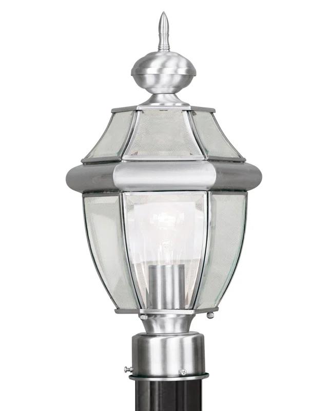 Lighting Lumens Outdoor Post Lantern Pendant Lighting Fixture - with Clear Glass Shade