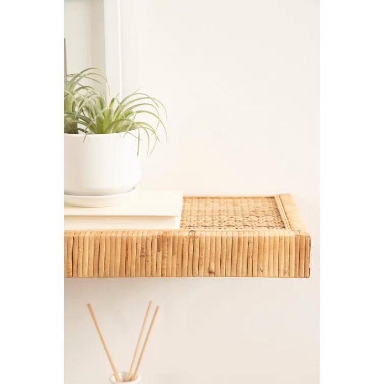 Kate and Laurel Rahmati Two-Piece Rattan Shelf Set
