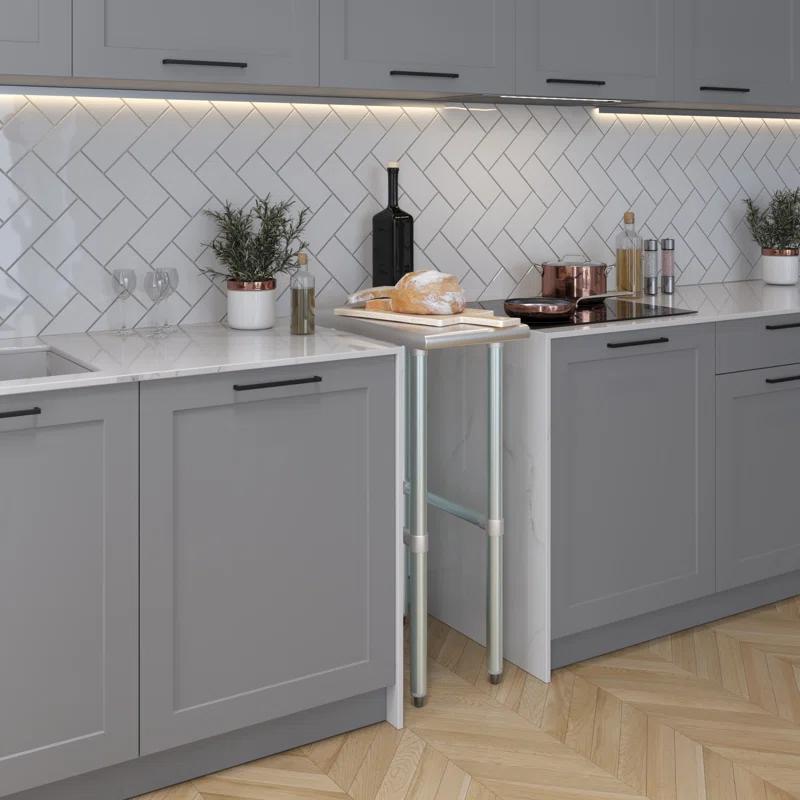 Amgood Stainless Steel Open Base Work Table