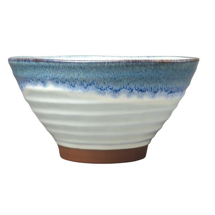 Sango Sango Talia 16-Piece Casual Blue Stoneware Dinnerware Set - Service For 4, Blue/White