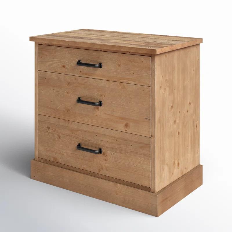 Ianna 3 Drawer Nighstand Honey Pine