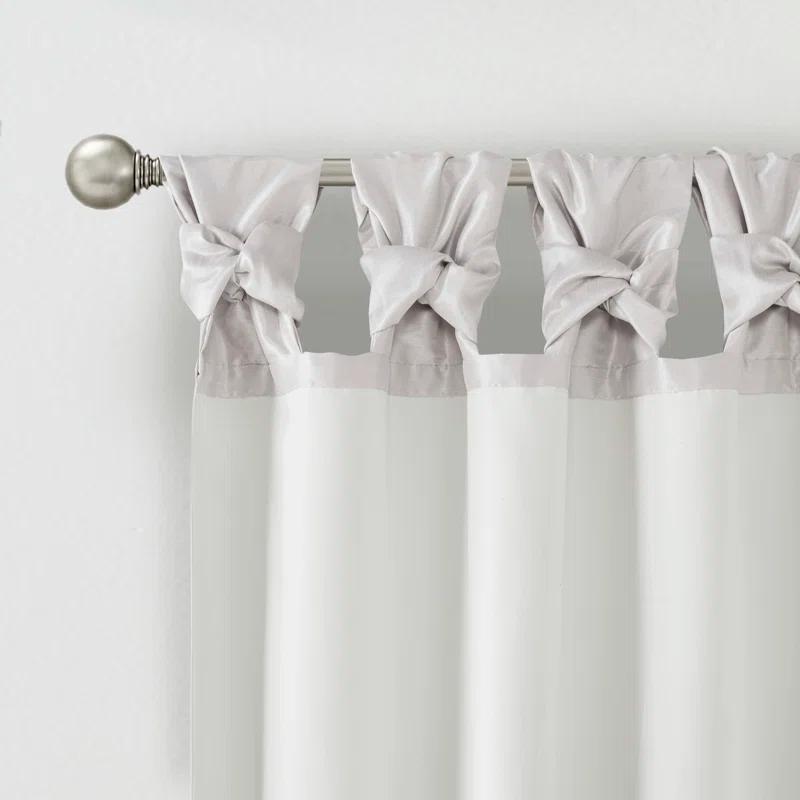 Madison Park Emilia Lightweight Faux Silk Single Valance with Beads