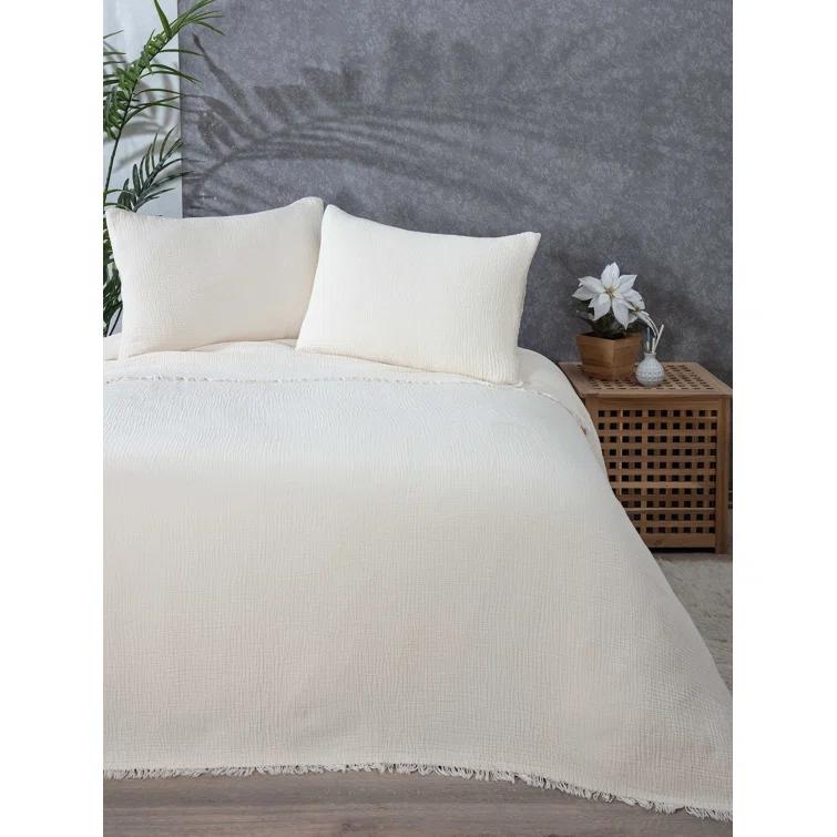 sussexhome Muslin Shams Turkish Cotton Pillow Sham (Set of 2)