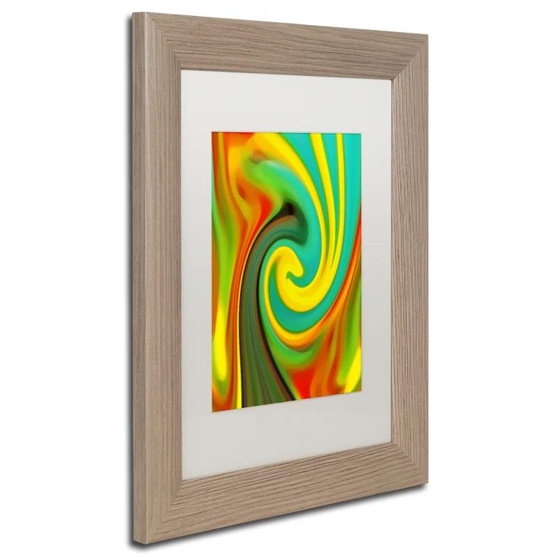 Trademark Fine Art 'Abstract Flower Unfurling Vertical 1' by Amy Vangsgard Framed Graphic Art | Wayfair