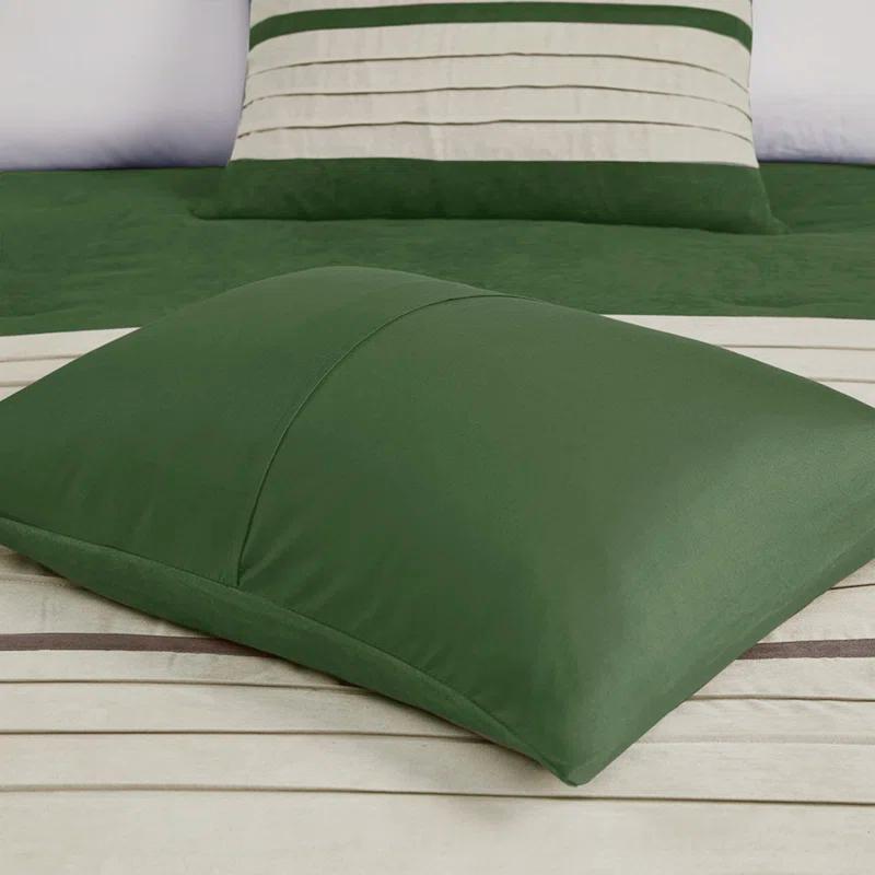 Madison Park Palmer 7 PC Pieced Faux Suede Comforter Set