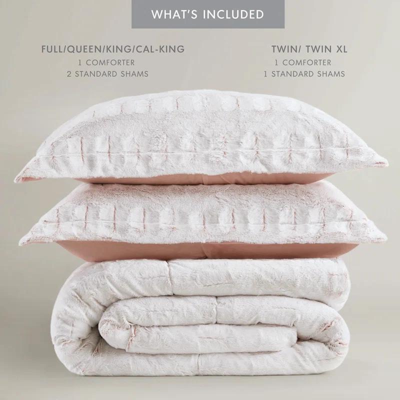 Madison Park Gia Back Print Long Fur Comforter Mini Set