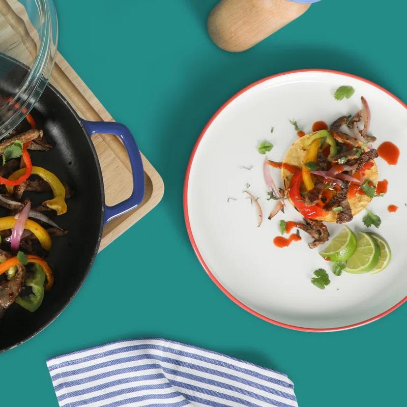 Sur La Table Kitchen Essentials Dinner Theatre 16 Piece Porcelain China Dinnerware Set - Service for 4