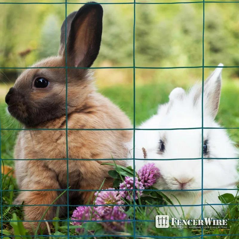 Fencer Wire Fencer Wire Vinyl Coated 16 Gauge Rabbit Guard Fence, Poultry Outdoor Fencing Barrier Wire Roll