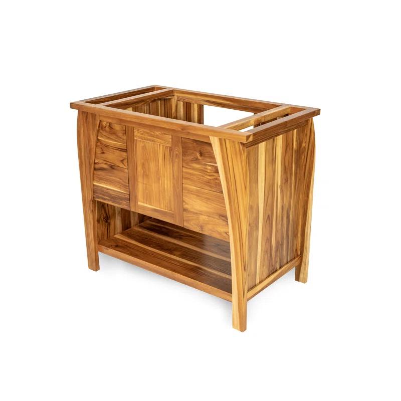 EcoDecors Tranquility by EcoDecors, 36", Teak Bathroom Vanity, Wood Bathroom Vanity, Bathroom Vanity Cabinet, Vanity Bathroom