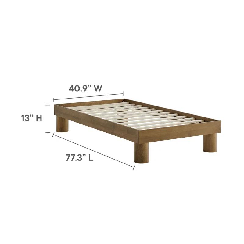 Modway Runa Wood Platform Bed In French Oak