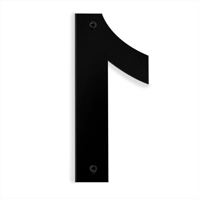 Barton Barton 6-Inch Floating Mount Steel House Number for Address Sign (Black)