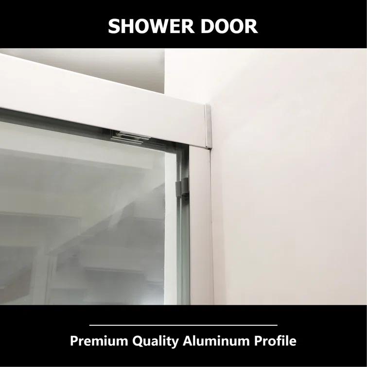 Shower Door 48" W X 76"H Semi-Frameless Bypass Sliding Shower Enclosure