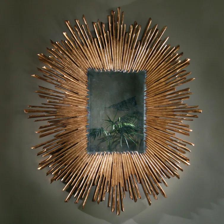 Global Views Soleil Mirror-Gold Leaf