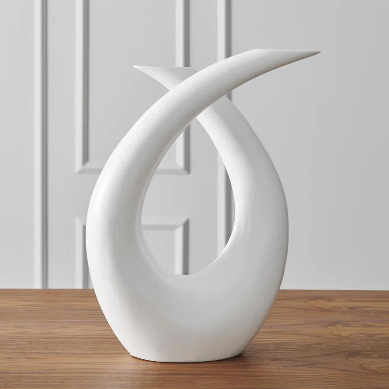 Global Views Loop Sculpture-Matte White
