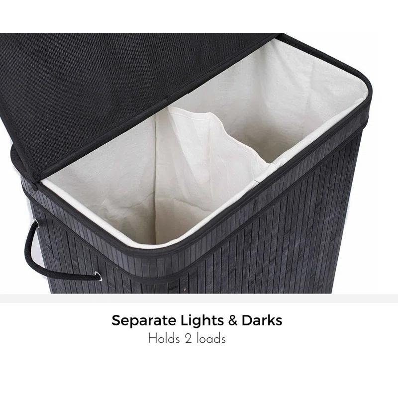 BirdRock Home Bamboo Laundry Sorter with Handles
