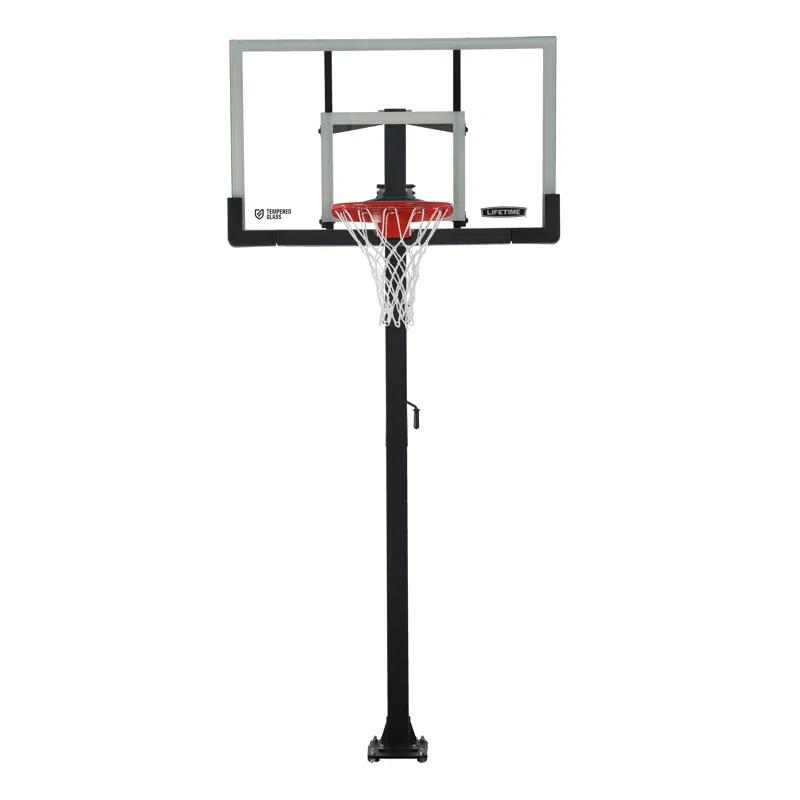 Lifetime Lifetime Height Adjustable Bolt Down Basketball Hoop (54" Tempered Glass Backboard)