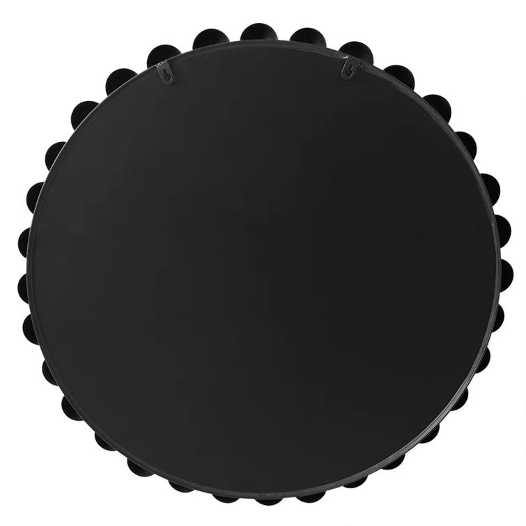 Marlowe Beaded Round Metal Wall Mirror