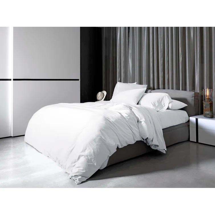 Viola White Egyptian Cotton King Lace Pillow Sham