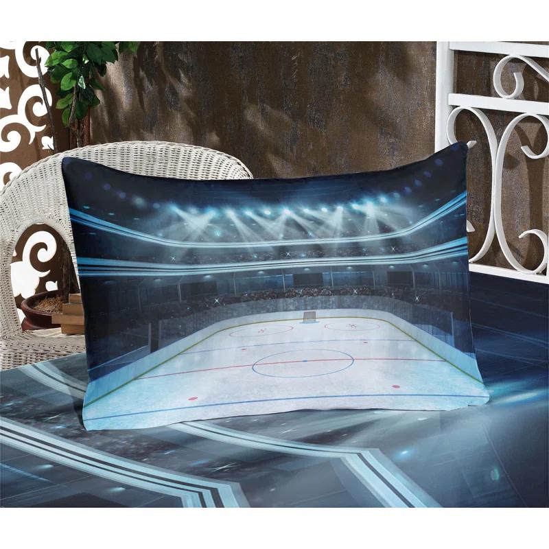 Ambesonne Ambesonne Hockey Fitted Sheet & Pillow Sham ,Multicolor