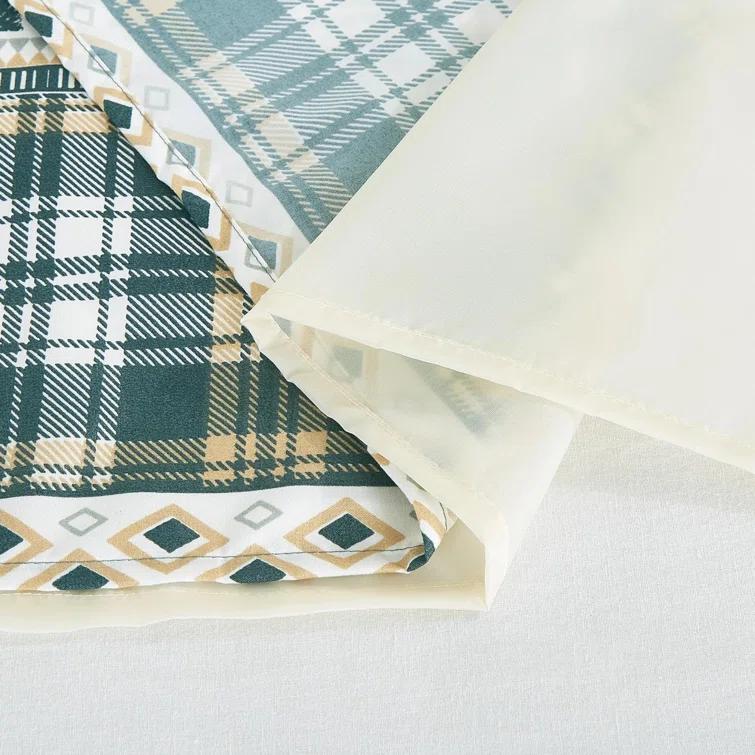 Chezmoi Collection Lake Northwest Cabin Lodge Window Curtain Set (Set of 2)