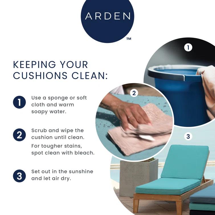 ARDEN Arden earthFIBER Plush Modern Tufted Polyfill Dining Chair Cushion, 21 x 40 (Set of 2)