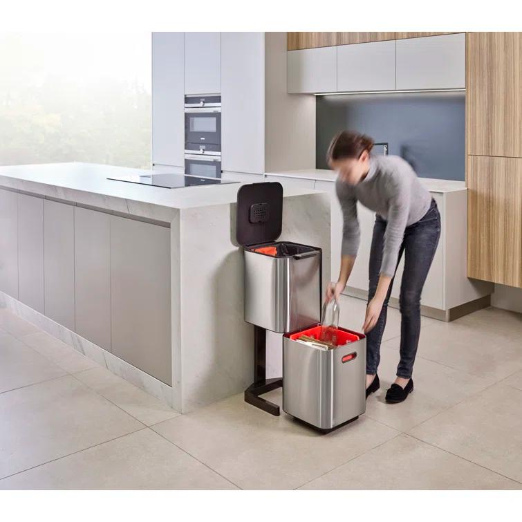 Joseph Joseph Totem Waste & Recycling Dual Kitchen Trash Can