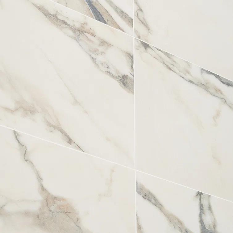 Bond Tile Saroshi 11.81 in. x 23.62 in. Matte Marble Look Porcelain Floor and Wall Tile (9.68 Sq. Ft. / Case)