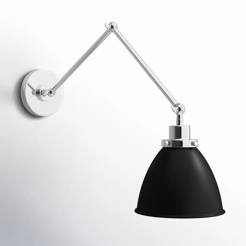 Icarus Single Light Steel Dimmable Armed Sconce