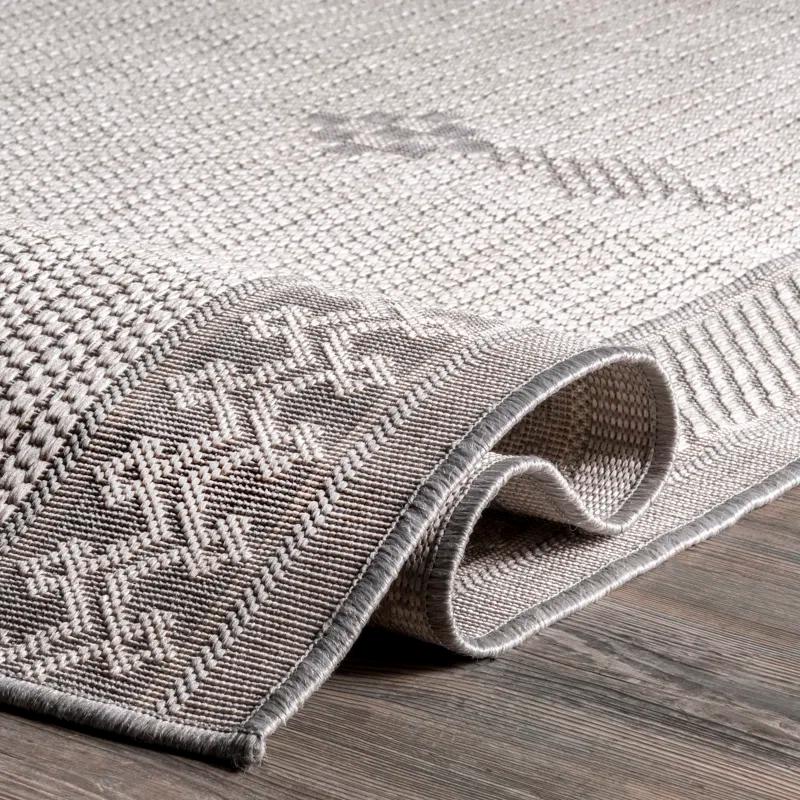 Foundry Select Altus Gray Indoor/Outdoor Area Rug