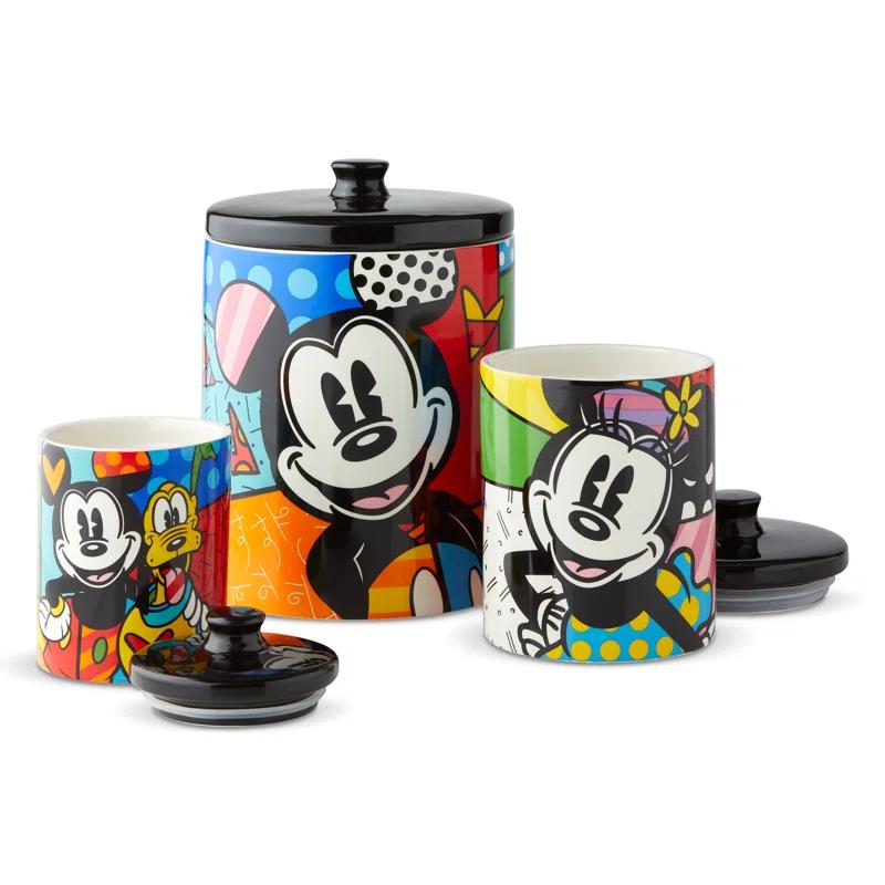 Disney by Britto MickeyMouse & Pluto Canister 6in H