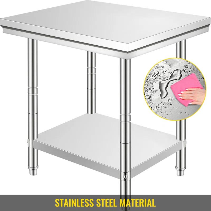 VEVOR VEVOR Stainless Steel 24'' W x 31.5'' H Adjustable Work Table