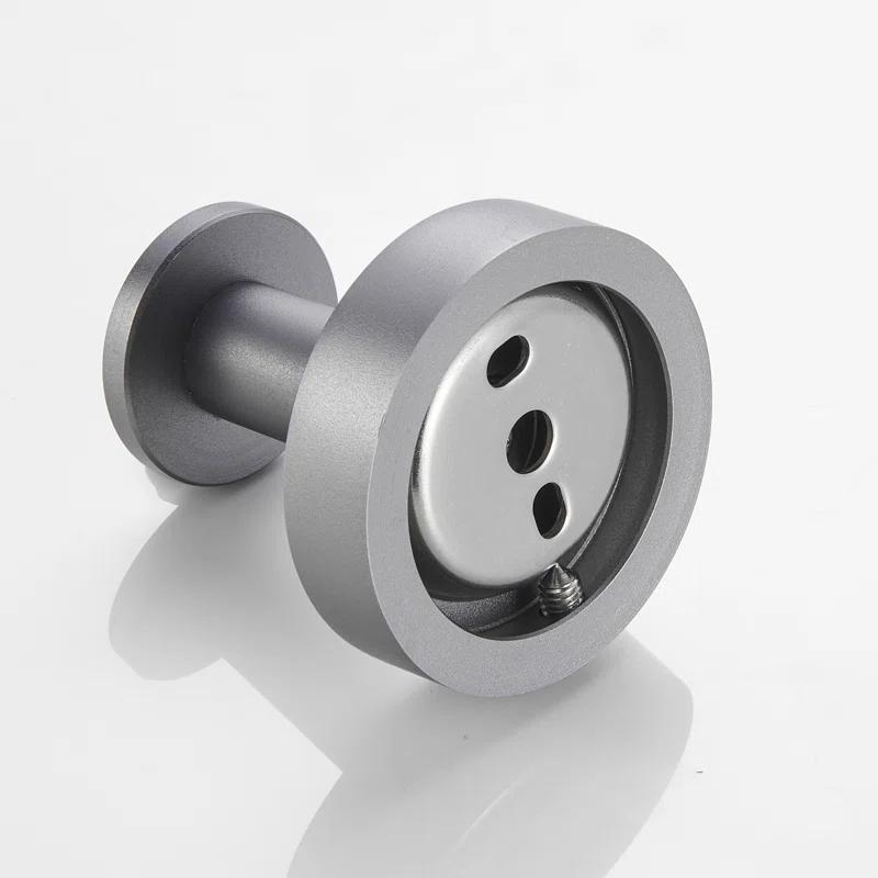 Hermitage Bath HB-TH2-GY Redolent 2 Pack Knob Robe/Towel Hook Withscrews In Grey