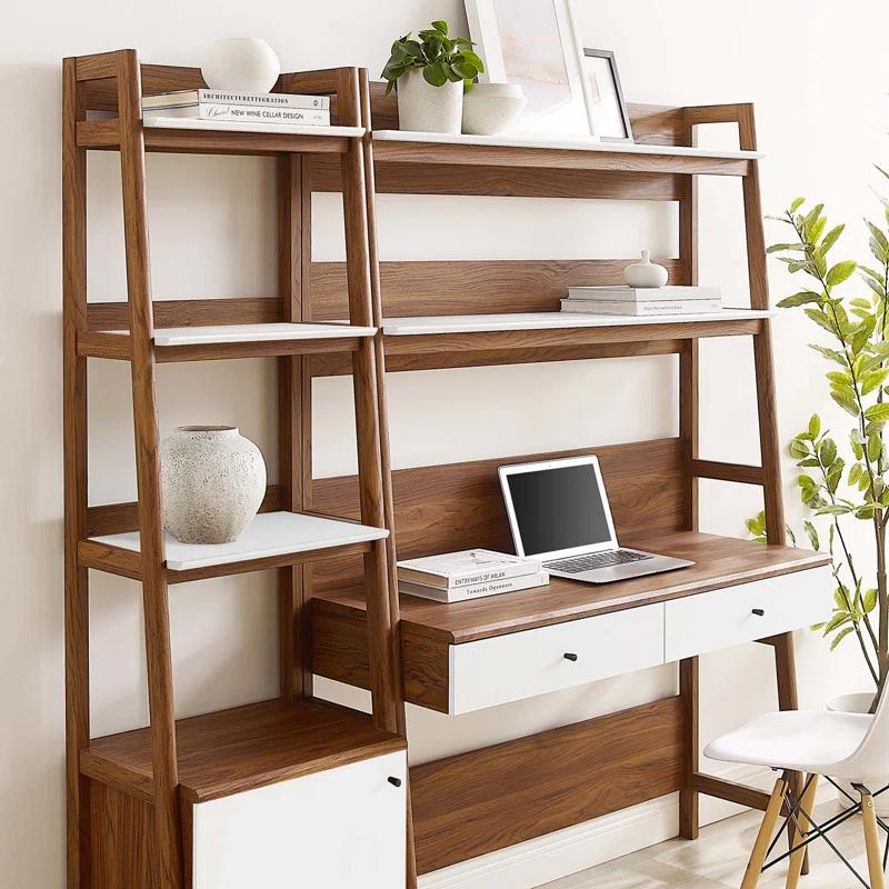 Modway Modway Bixby 2-Piece Wood Office Desk and Bookshelf