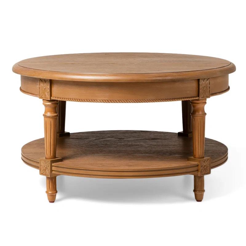 Maven Lane Pullman Round Wooden Coffee Table