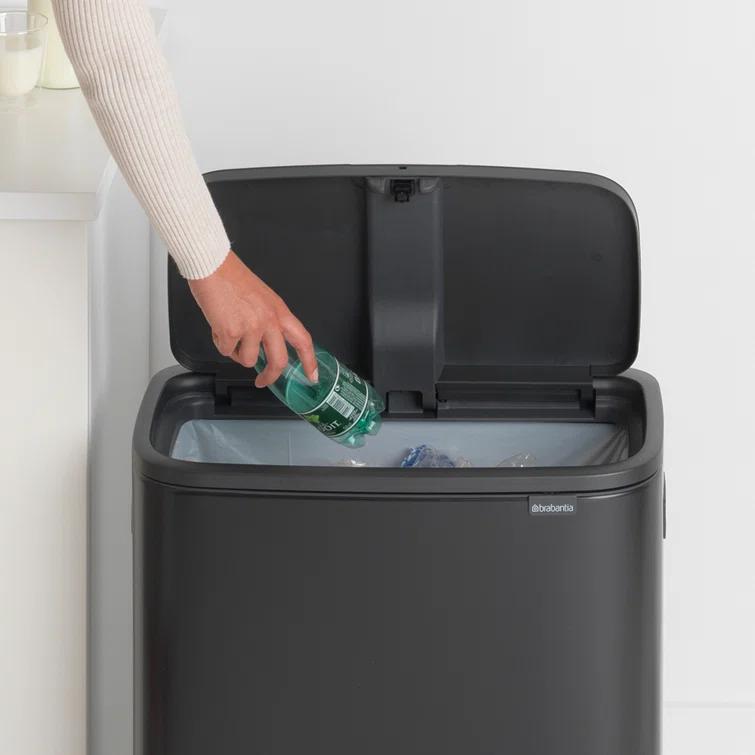 Brabantia Bo Touch Top Trash Can, 16 Gallon
