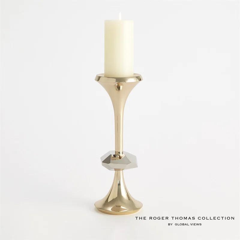 Gabriel Brass Candle Holder-Lg