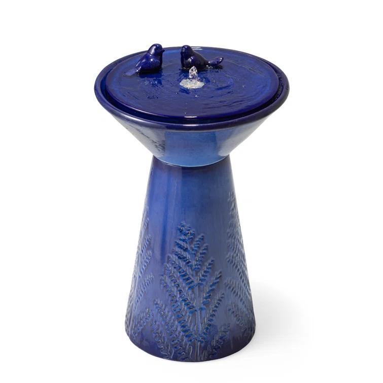 Kelly Clarkson Home Loulou Weather Resistant Bowl & Stand Fountain with Light