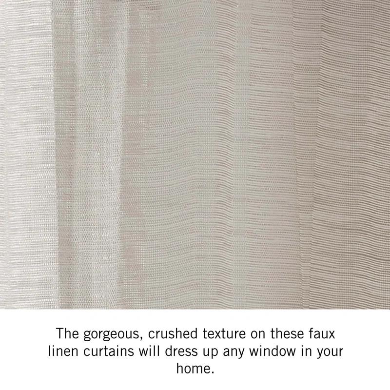 Nautica Cordelia Crushed Sheer Window Curtains & Reviews | Wayfair