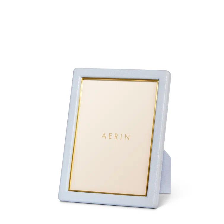 AERIN Piero Leather Picture Frame with Mat