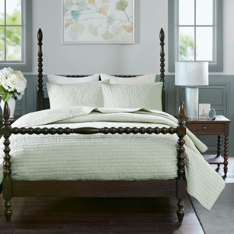 Madison Park Signature Madison Park Signature Serene 3 Piece Hand Quilted Cotton Quilt Set