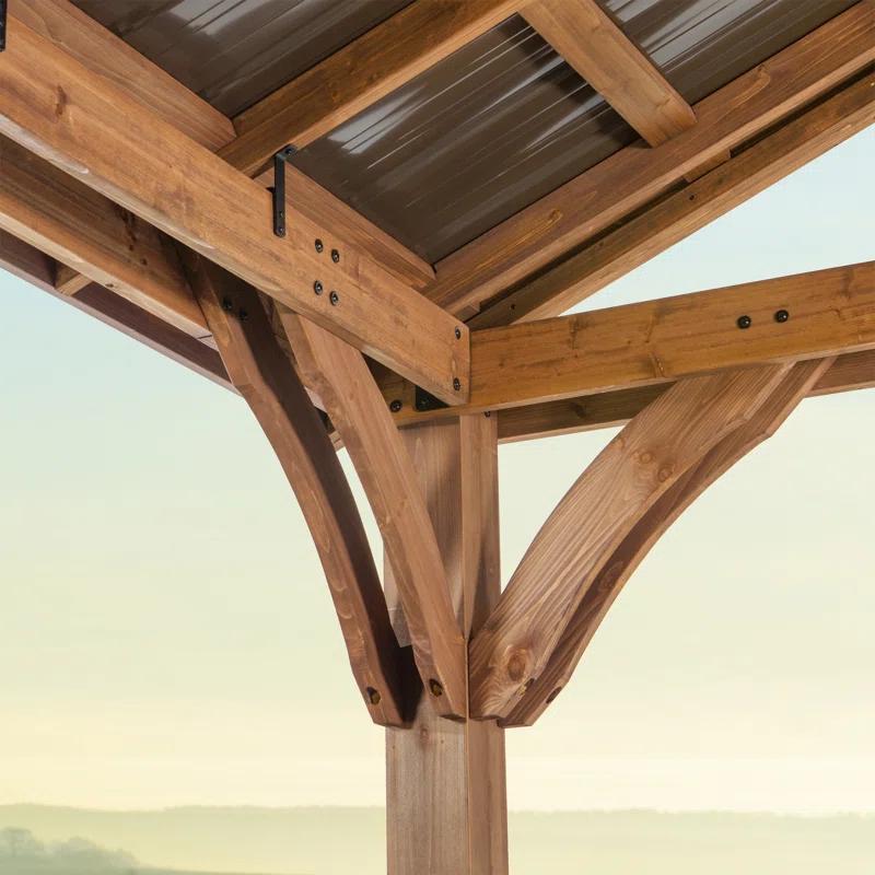 Backyard Discovery Arlington 12' x 12' Solid Wood Patio Gazebo