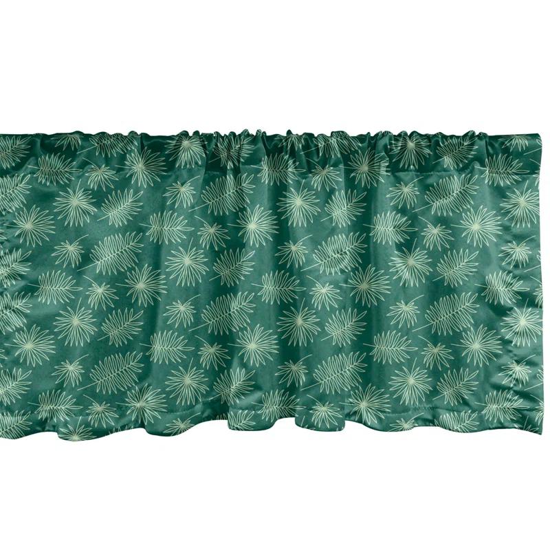 Ambesonne Floral Valance Pack of 2 Palm Tree Tropical Leaves 97138