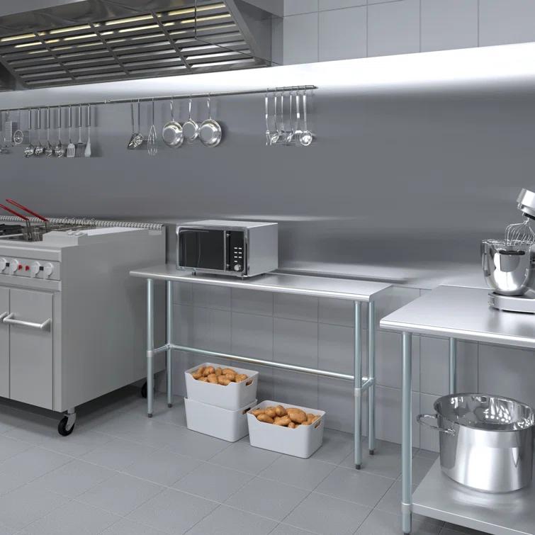 Amgood Stainless Steel Open Base Work Table