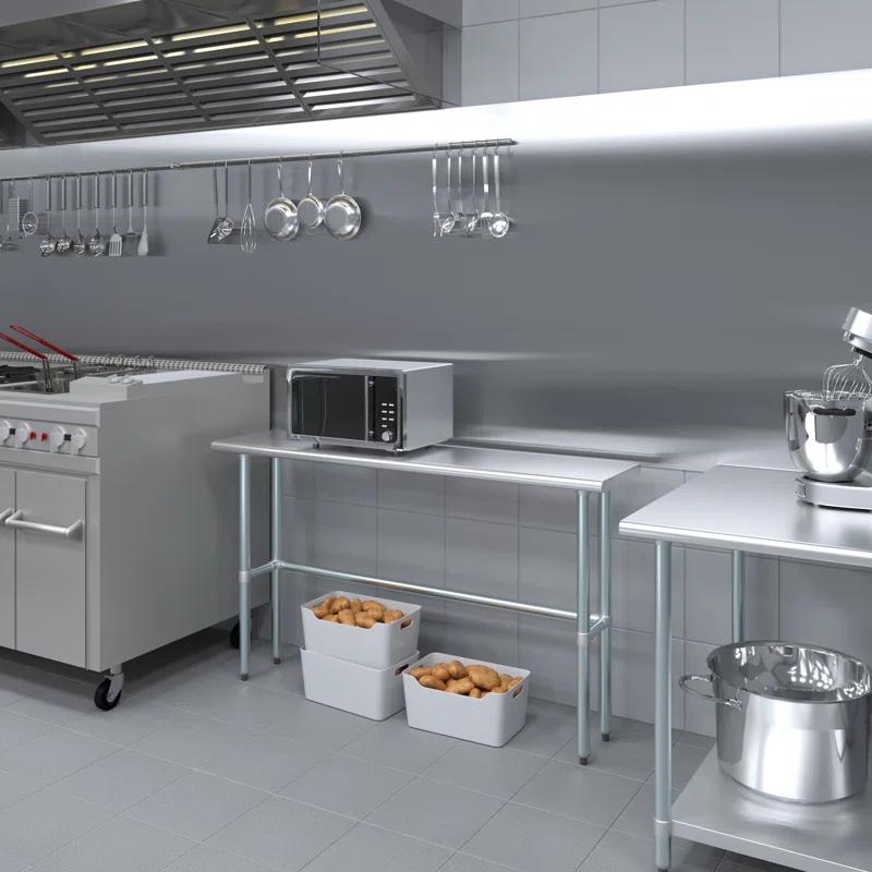 Amgood Stainless Steel Open Base Work Table