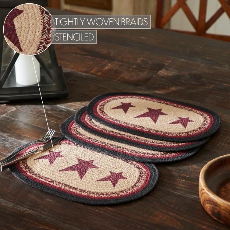 VHC Brands Connell Geometric Oval Placemat (Set of 4)
