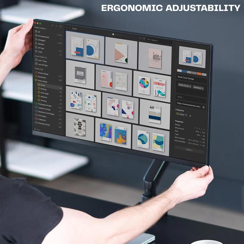 Vivo Mechanical Arm Single Monitor Desk Mount