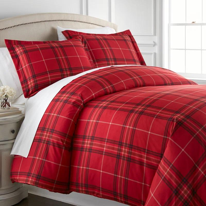 SouthShore Fine Linens Vilano Plaid Oversized Microfiber Duvet Cover Set by Southshore Fine linens