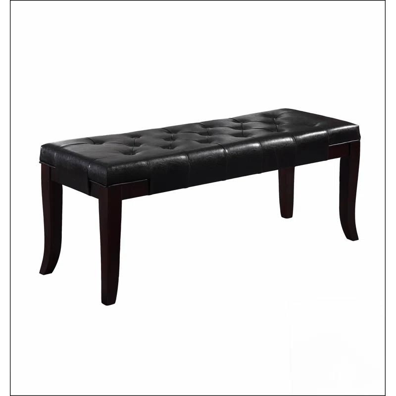 W-Jopns Linon Tufted Bench, Faux Leather A solid basic framework, comfortable, durable and beautiful