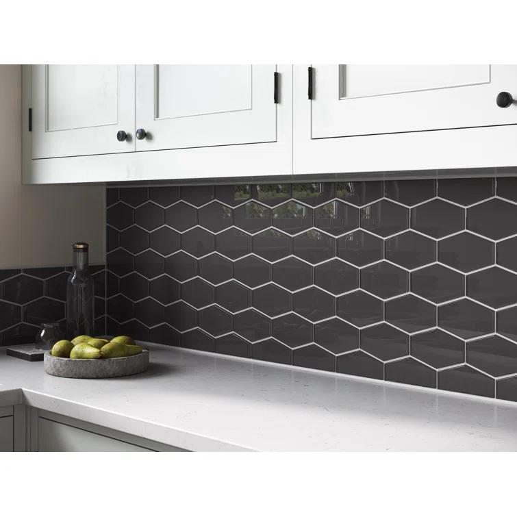 Cruz Bay Studio Long Hex 10.60in.x11 in. Glass Mosaic Tile