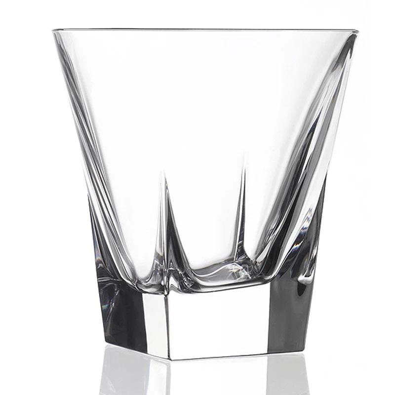 Lorren Home Trends Fusion 8oz. Crystal Whiskey Glass Set (Set of 6)